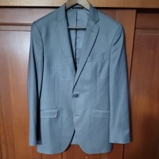 Reaction Kenneth Cole Men's 40L Gray 2-Button Blazer Jacket Coat