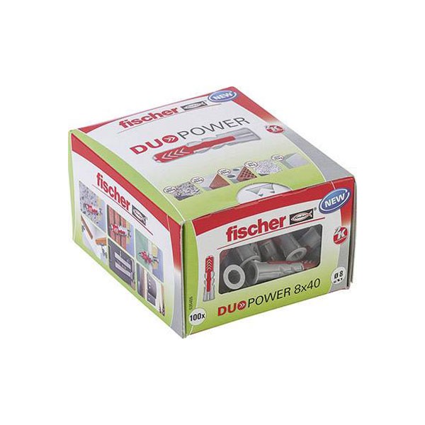Fischer DuoPower Plug 8x40 mm100pcs dual-component secure grip