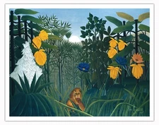 The Repast of the Lion - Vintage Painting by Henri Rousseau 1907