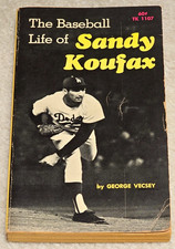 Baseball Life of Sandy Koufax Paperback 1968 First Edition Vecsey Scholastic MLB