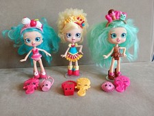 Shopkins Shoppies Dolls Bundle - Jessicake, Popette, Peppa-Mint + Accessories