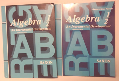 Saxon Algebra 1/2 and Homeschool packet (2 set)