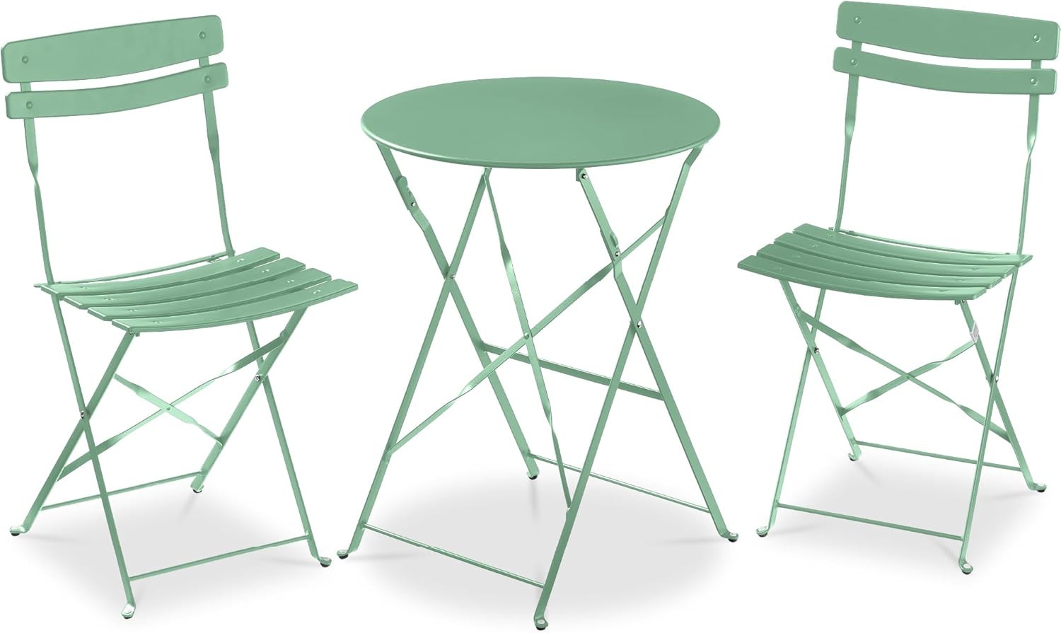 Best Choice Products 3-Piece Bistro Set, Space Saving Folding Design, Solid Stee