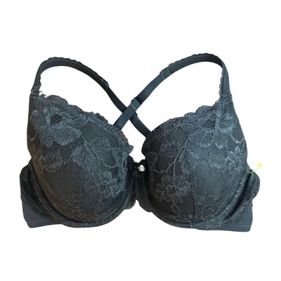 VS floral lace & mesh push up bra black Convertible Straps For Extra Support 38C