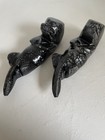 Two Handmade Cement Otter Figurines — photo 2