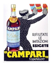 Vintage Campari Poster Wall Art - Retro Bold Design Premium Quality