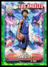 2024-25 Topps Chrome Sapphire #151 Cam Christie Green Sapphire #/99