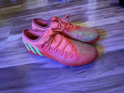 adidas Predator Edge.3 Orange Green Plastic Soccer Cleats Lace Up