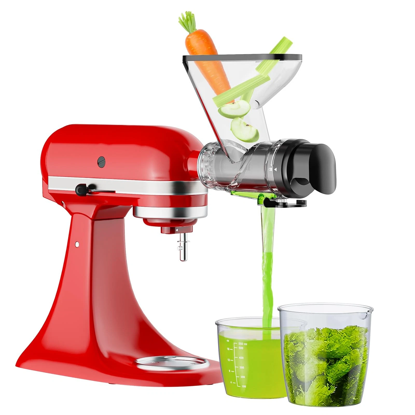 Masticating Juicer Attachment for KitchenAid Stand Mixer, Cold Press Juicer f...