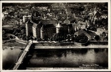 Ak Torgau an der Elbe, Fliegeraufnahme - 10607653