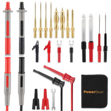 25PCS Multimeter Test Leads Kit with Storage Bag, Including Replaceable Wire Pie