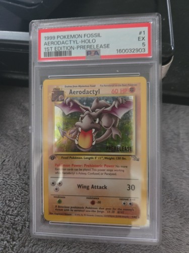 Aerodactyl (1st Edition) graded PSA 5 for sale on eBay