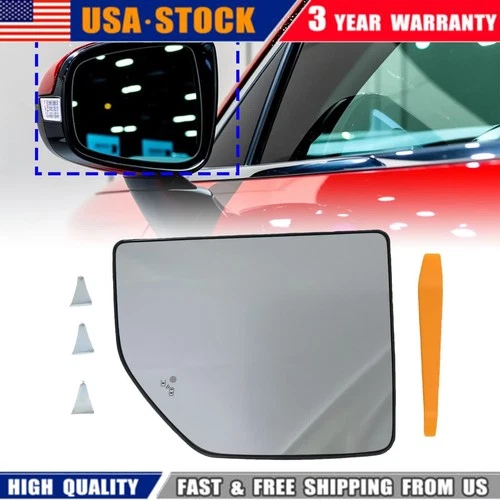 NEW Left Side Mirror Glass Assembly For Ford F-250 F-350 F-450 Super Duty US