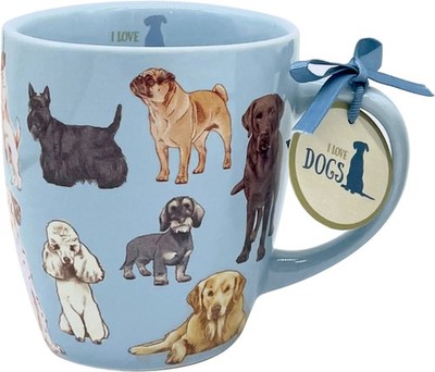 Porzellan Tasse Hunde Katzen I love cats dogs Kaffeetasse Geschenk Tierliebhaber