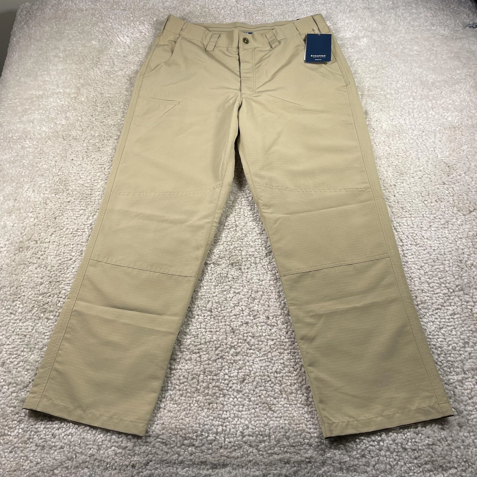 Propper EdgeTec Pants Mens 34x30 Khaki Tactical Ripstop Soil Stain Resistant NWT