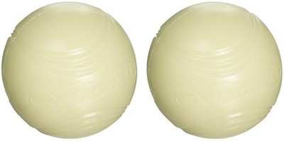 Chuckit! Max Glow Dog Ball (2-Pack), Large - Bright Nighttime Fetch Toy