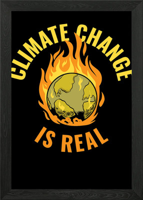 Gerahmtes Wandbild Poster Leinwanddruck Bild Klimawandel ist real