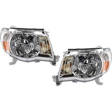 Headlight Set For 2005-2011 Toyota Tacoma Left And Right Halogen With Bulb 2pc