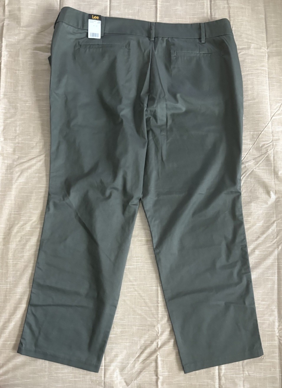 Lee Work Pants Women’s Plus Size 24W Petite Straight Leg Green Career Slacks thumbnail 5