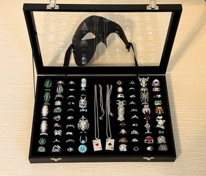 80-Piece Fashion Jewelry Collection + Phantom Mask + Display Case