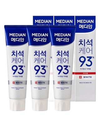 MEDIAN Tartar Care White Toothpaste 120g x3 Whitening Anti Tartar Korea