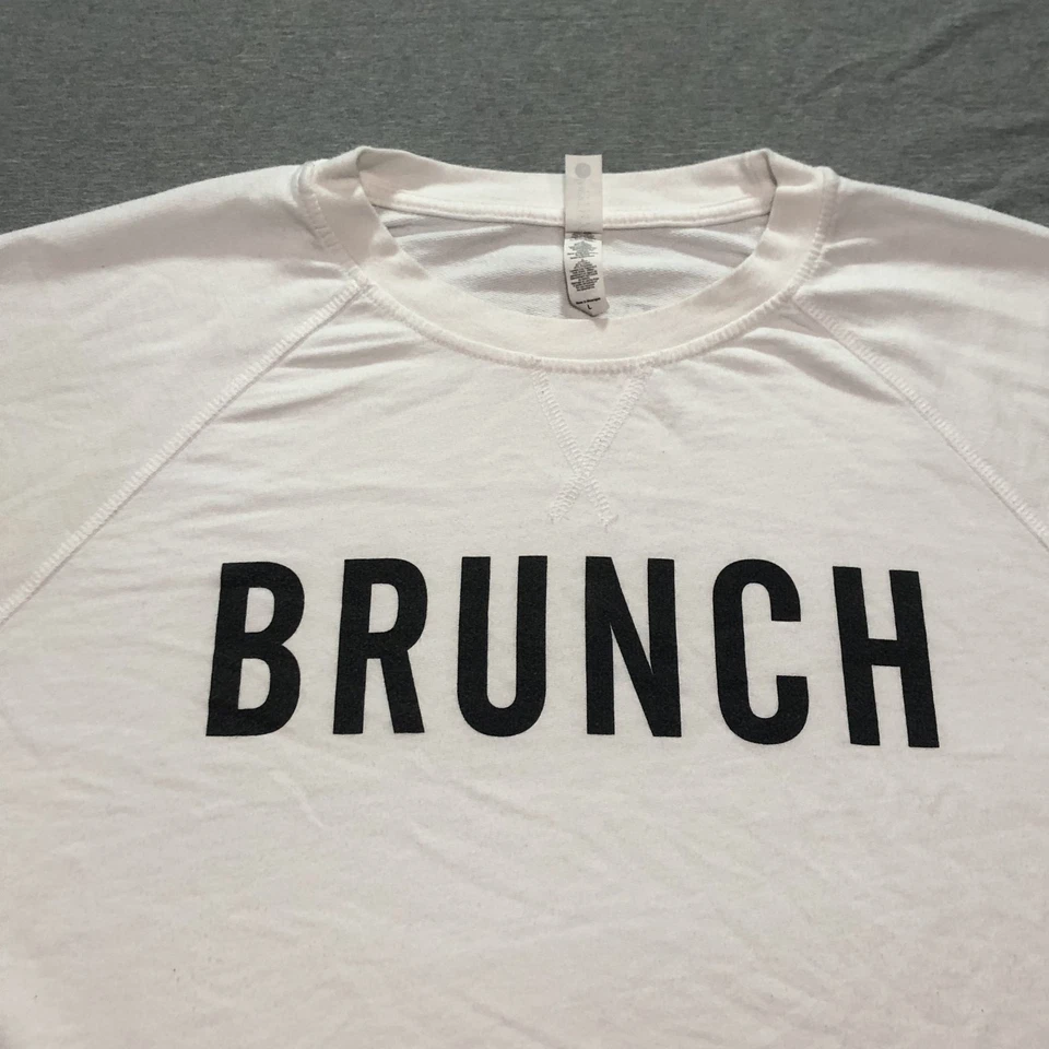 Sudadera Next Level Para Mujer Grande Estampado Gráfico Brunch Tatte Salón Blanca Foto 4 de 4