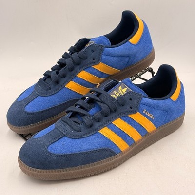 Adidas Samba ADV HQ9283 Sneaker UK 10,5 Royal Blue Yellow Gum Neu Karton