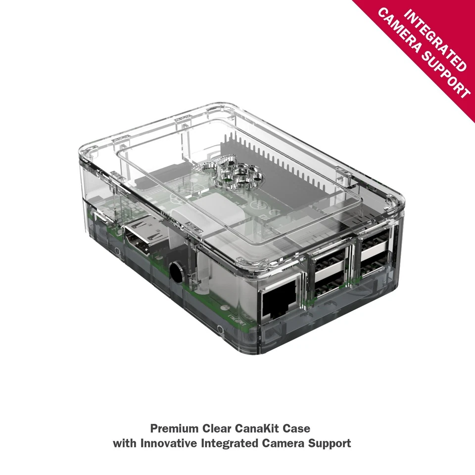 Raspberry Pi 3 B+ Kit with Clear Case and 2.5A Power Supply - Image 3 of 4