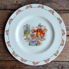 Vintage Royal Doulton Bunnykins Artist Plate 1936 English Fine Bone China 8"