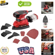 Corded Multi-Function Detail Sander with Micro-Filter Dust Box 3 Additional A...