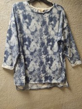 Lucky Brand Sweatshirt Womens Medium Blue Tie Dye Long Sleeve Pullover 1141