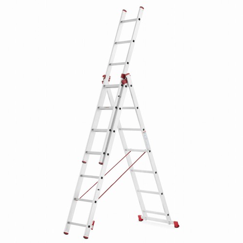 Universal-Aluminiumleiter 3x7 HIGHER 5,30 m für Treppen EN-131-1 mit TÜV - Bild 8 von 17