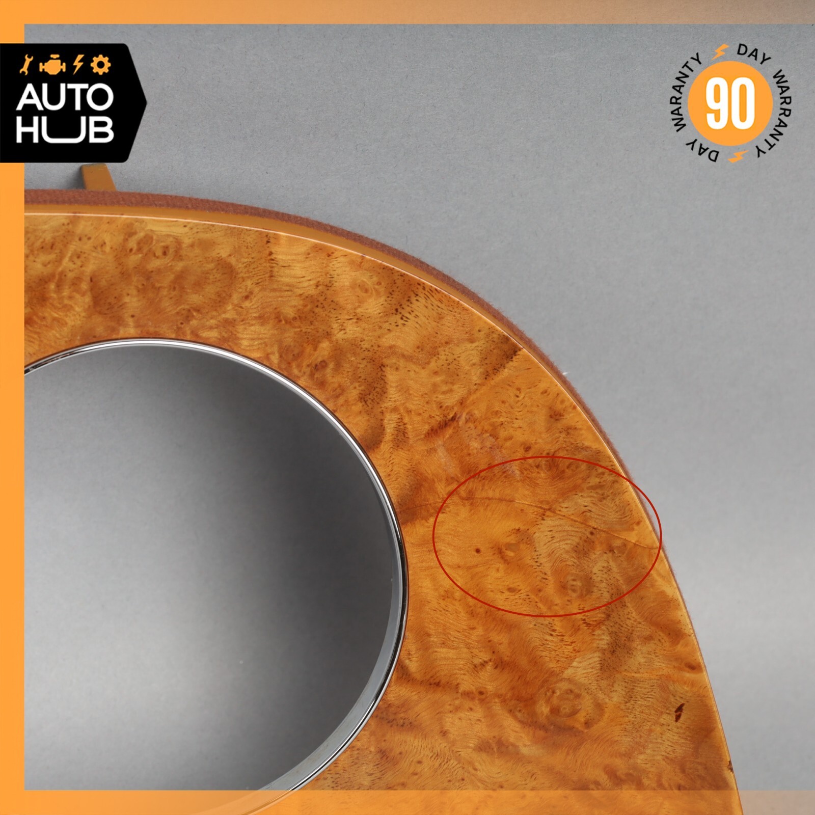 03-13 Bentley Continental GT GTC Dash Panel Speedometer Bezel Trim Wood OEM