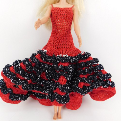 VTG Barbie / Doll Homemade Crochet Knit Sewn Wedding Dress Pants Outfits Lot - Picture 6 of 21