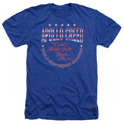 Rocky Heather T-Shirt Apollo Creed Heavyweight Champion Royal Tee