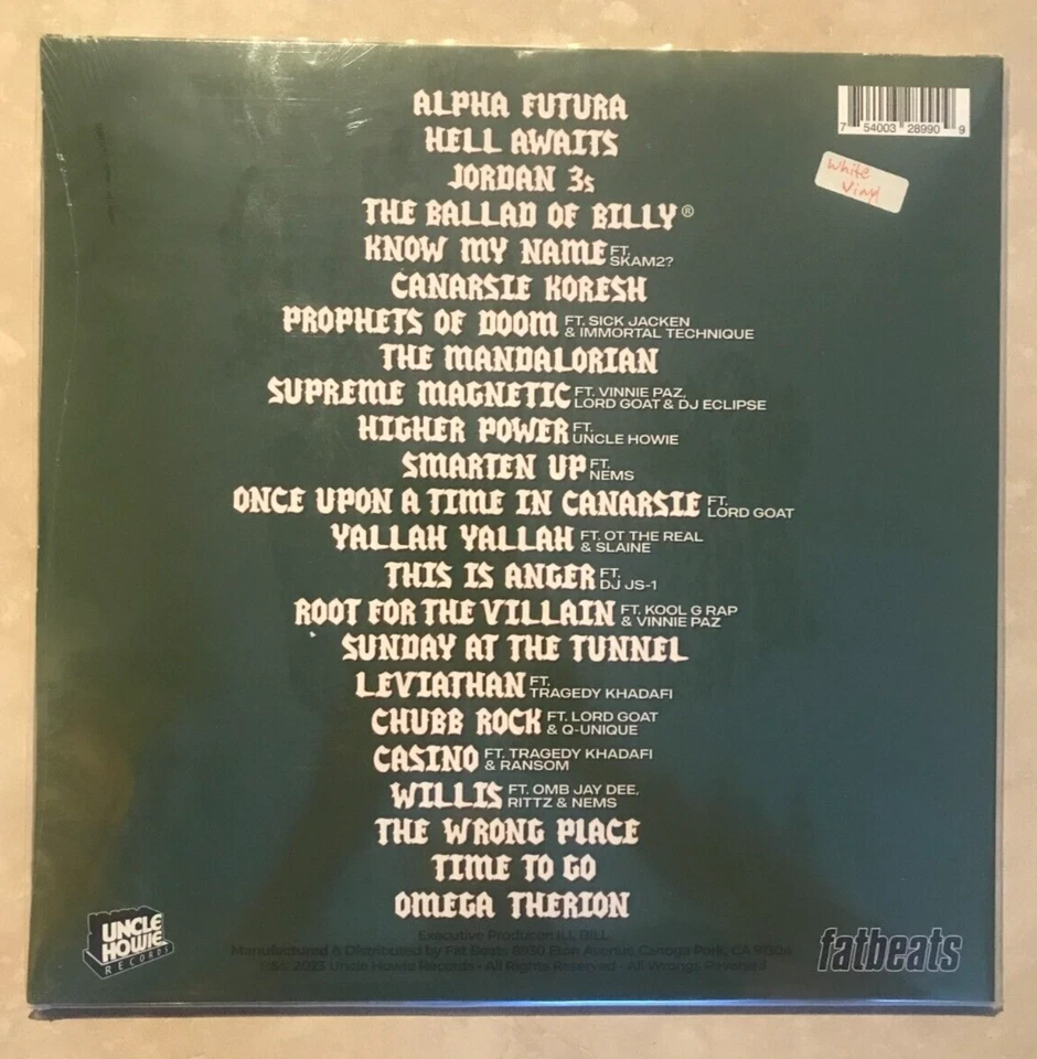 Ill Bill Billy 2xLP White vinyl La Coka Nostra Immortal Technique Slaine Nems - Image 3 of 4