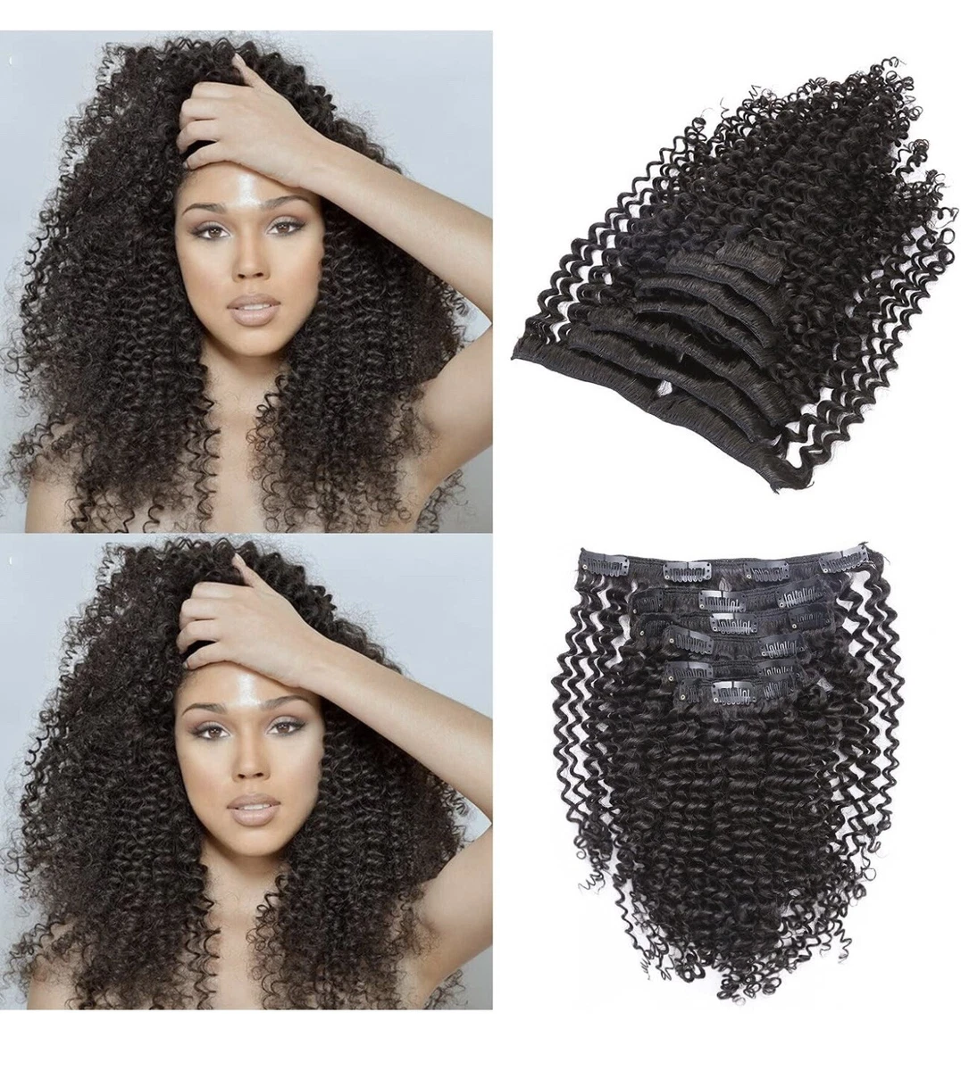 Clip in top hair extensions kinky