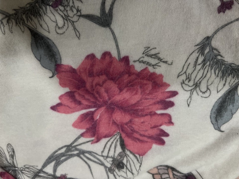 Victoria's Secret Pajamas Pants Women’s Large Flowers And Butterflies