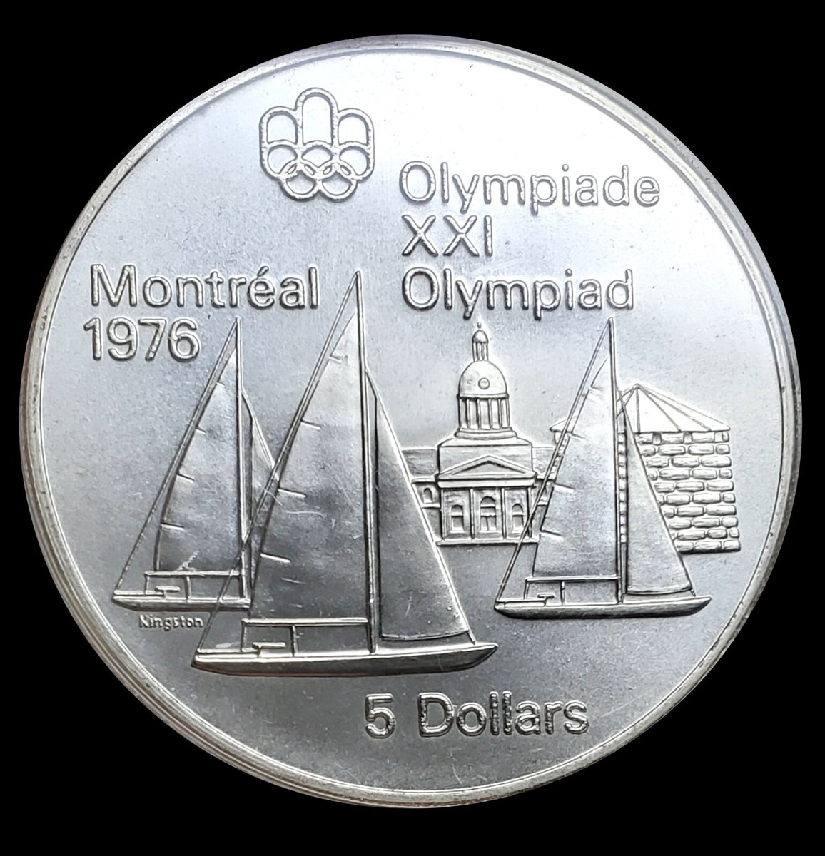1973 CANADA $5 .925 SILVER COIN ELIZABETH II OLYMPICS MONTREAL
