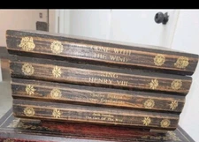 Wood Painted as Faux Leather-bound Stack Of Books - Keepsake/Memento - Latch Box
