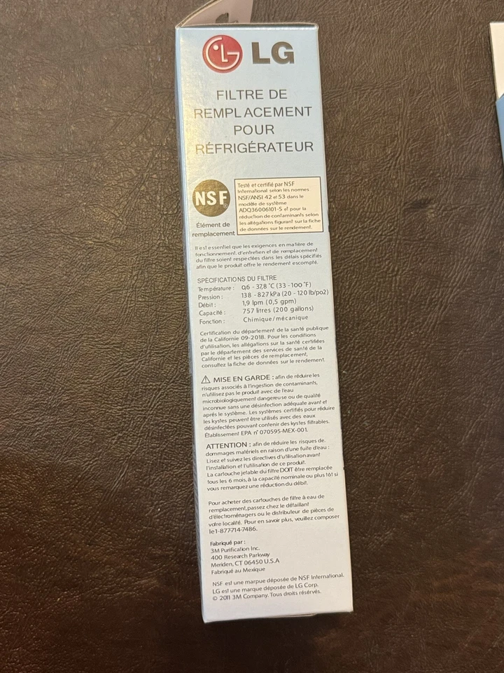 2 PACK LT700P Fit LG LT700P ADQ36006101 Refrigerator Water Filter New US Stock - Image 4 of 4