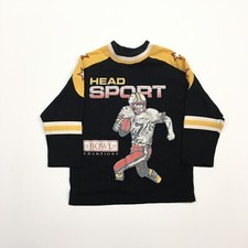Vintage 90s Head Sport Football Long Sleeve Sweatshirt Youth sz 7 USA Made