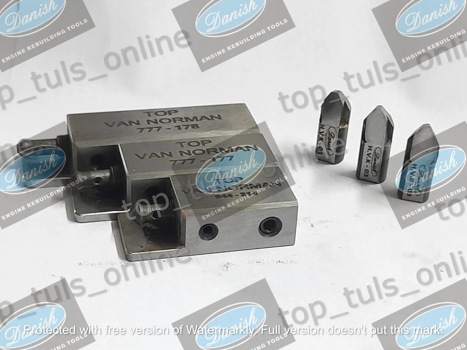 Set Of 3 Van Norman Boring Bar Tool Holders Along With 3 Boring Bit 944