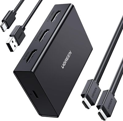 HDMI 2.0 Splitter 1 in 2 Out 4K@60Hz HDMI Splitter für Zwei Monitore