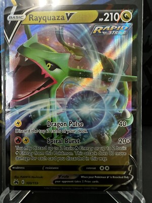 Rayquaza V 100/159 - Crown Zenith Pokémon Ultra Rare Card