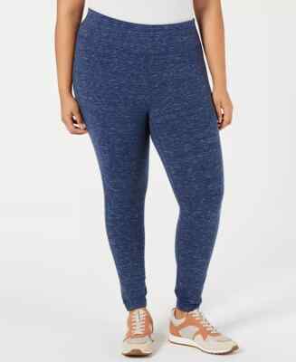 IDEOLOGY Plus Size Tummy-Control Leggings Blue Size 1X