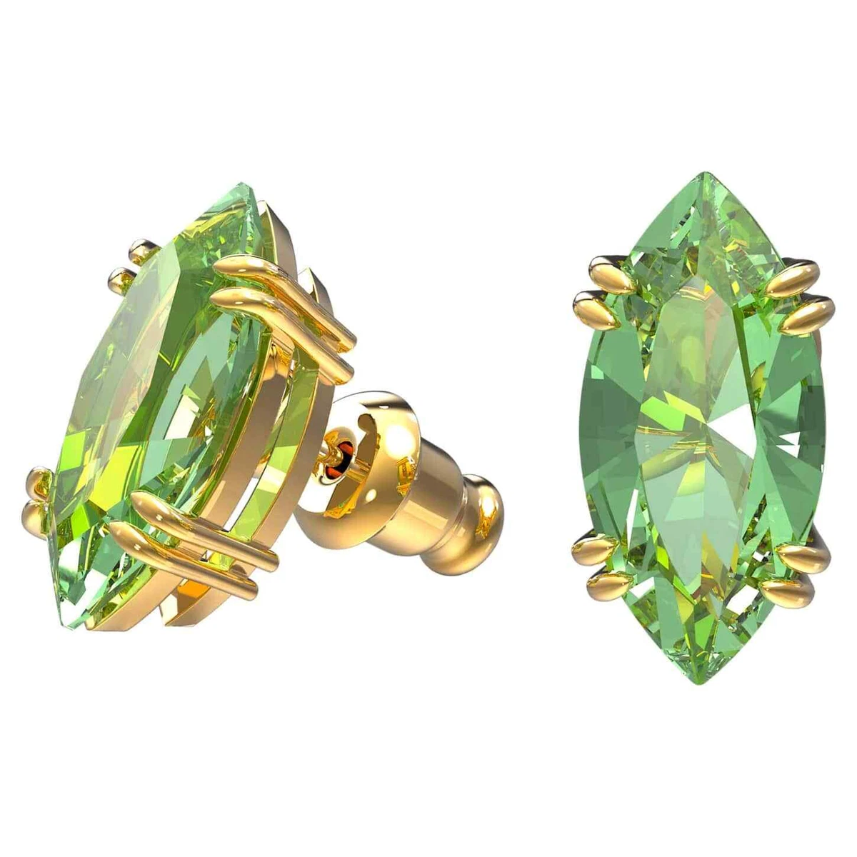 SWAROVSKI elegant earrings with green crystals – Find Vintage Beauty