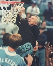 DEAN SMITH NORTH CAROLINA TAR HEELS SIGNED AUTOGRAPHED 8X10 NCAA CHAMPIONS #2