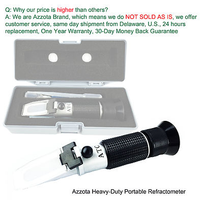 Azzota  Portable Brix Refractometer, 0-90%
