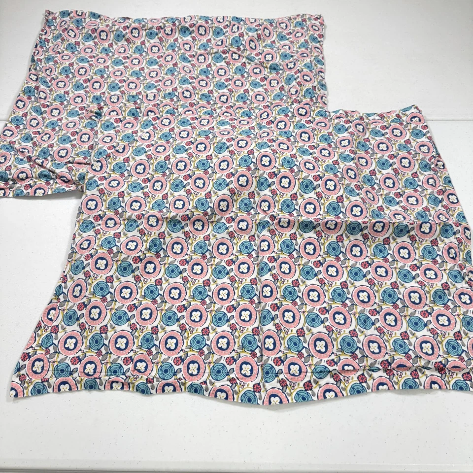 the company store funda de almohada farsa par rosa azul floral algodón moderno 1348-9 Foto 2 de 4